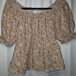 Old Navy Floral Puff Sleeve Blouse